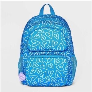Blue Heart Pattern Backpack